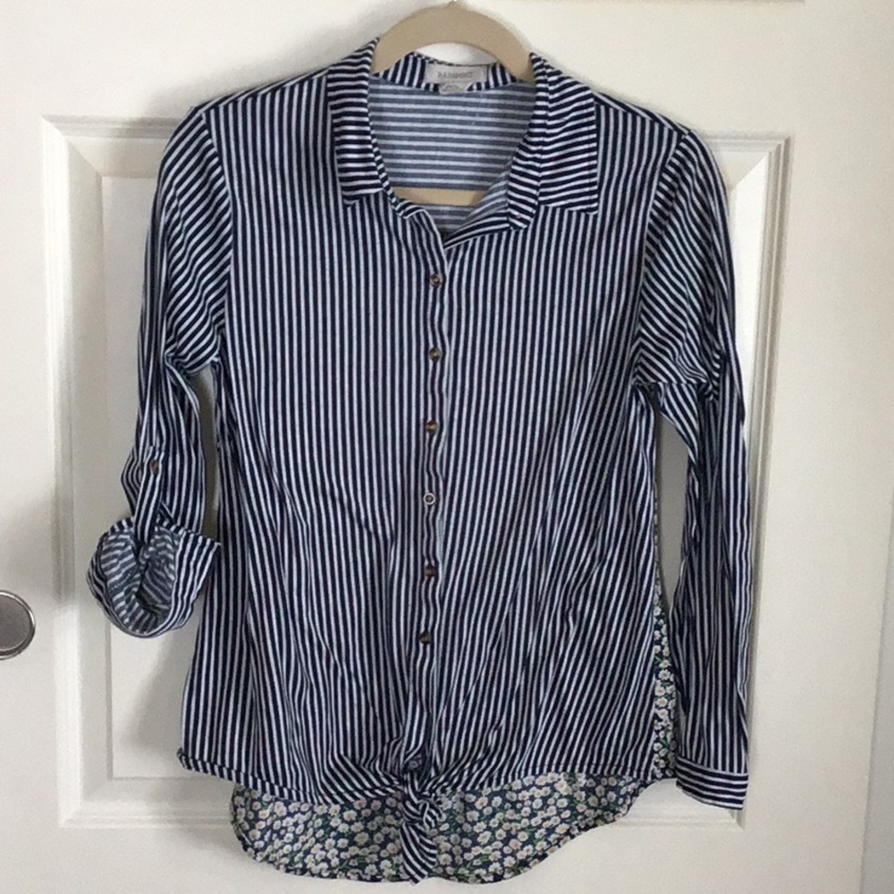 Floral Print Hi-Lo Shirt